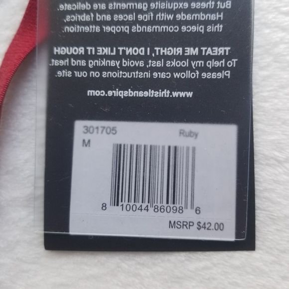 Thistle and Spire Red Garter Belt Women's Medium Ruby Crossed Strappy Lingerie - Picture 5 of 7